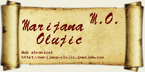 Marijana Olujić vizit kartica
